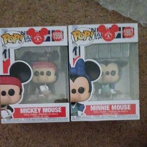 Disney Mickey and Minnie Mouse Action Figures - Red, Blue, Black